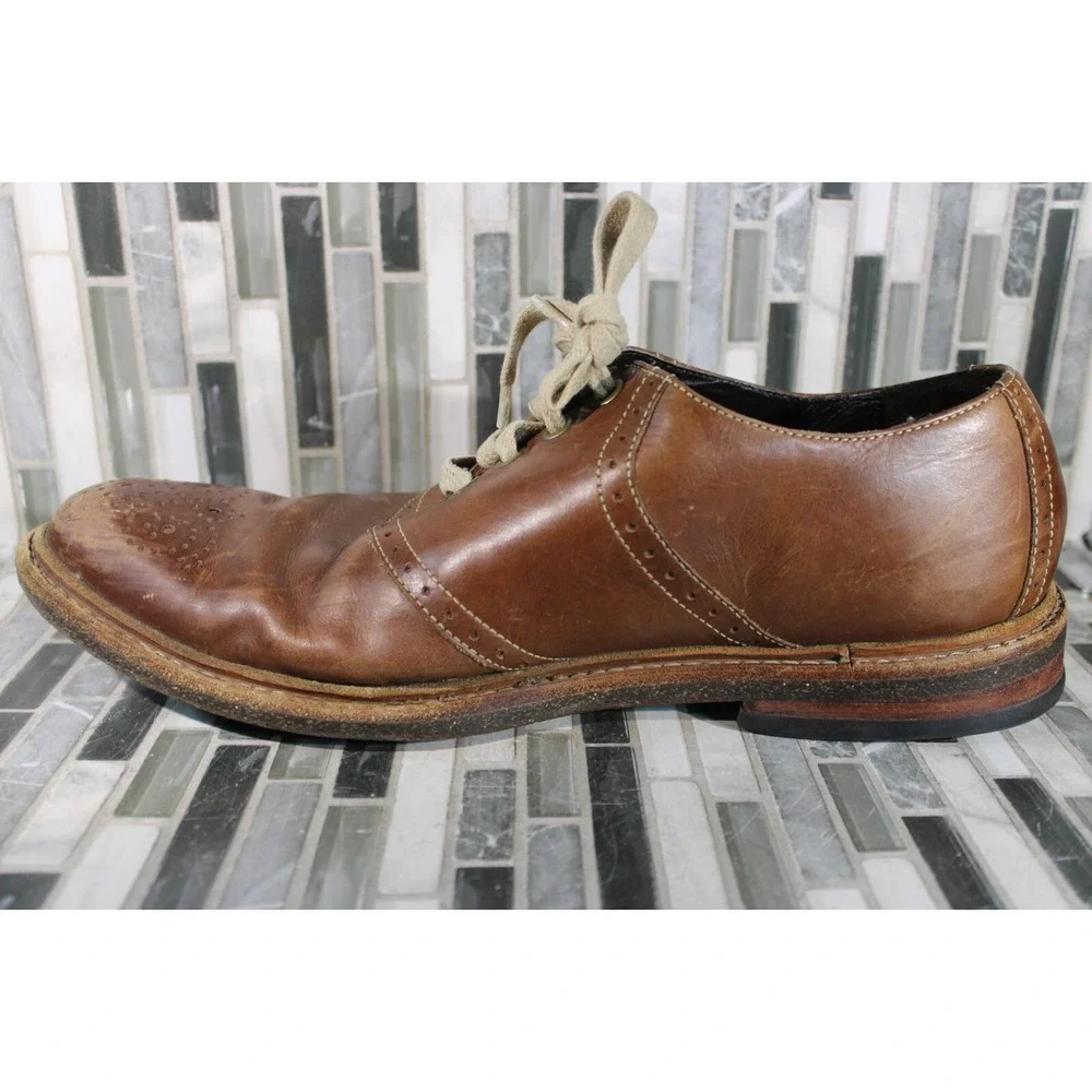 Cole Haan Men's Grand‎ Shortwing Oxford Shoe Leather Woodbury/Java Size 9.5